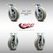 Service Caster 8 Inch SS Thermoplastic Caster Set with Roller Bearing 2 Swivel Lock 2 Rigid SCC SCC-SS30S820-TPRRF-BSL-2-R-2 - alternate 4
